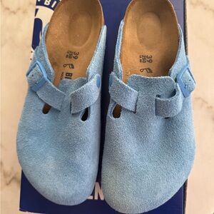 Birkenstock Boston Sky Blue Clogs